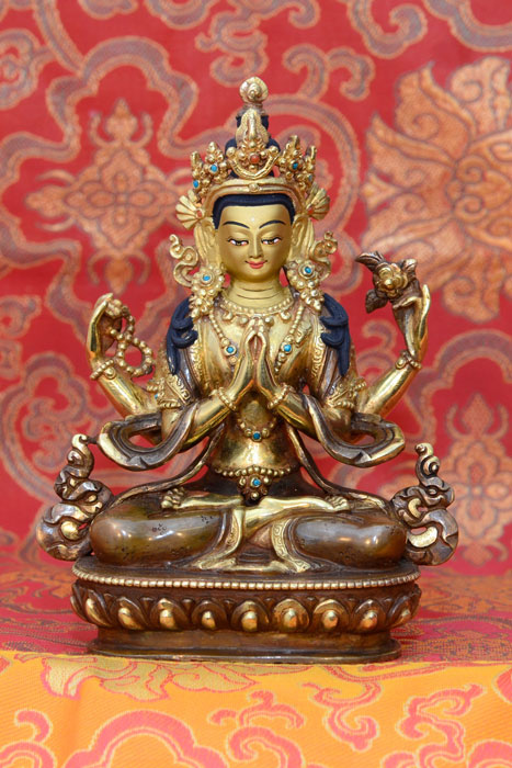 5" Chenrezig Statue, Part Gilded (Code: KSL2348) 5" Chenrezig Statue, Part Gilded (Code: KSL2348)